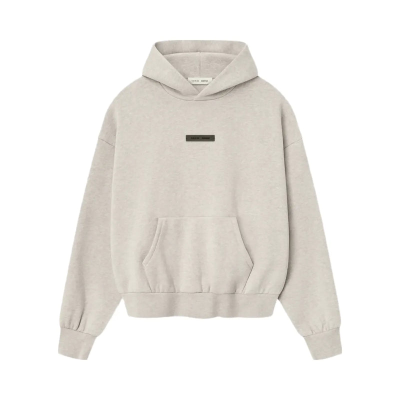 Essentials Fear Of God Essentials Ss25 Classic Fleece Hoodie Heather Stone