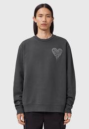 TRIP CREW - Sweatshirt - washed black