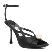 Embellished Satin Sandals