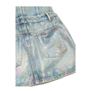 Coated Denim Dress - Mid Blue