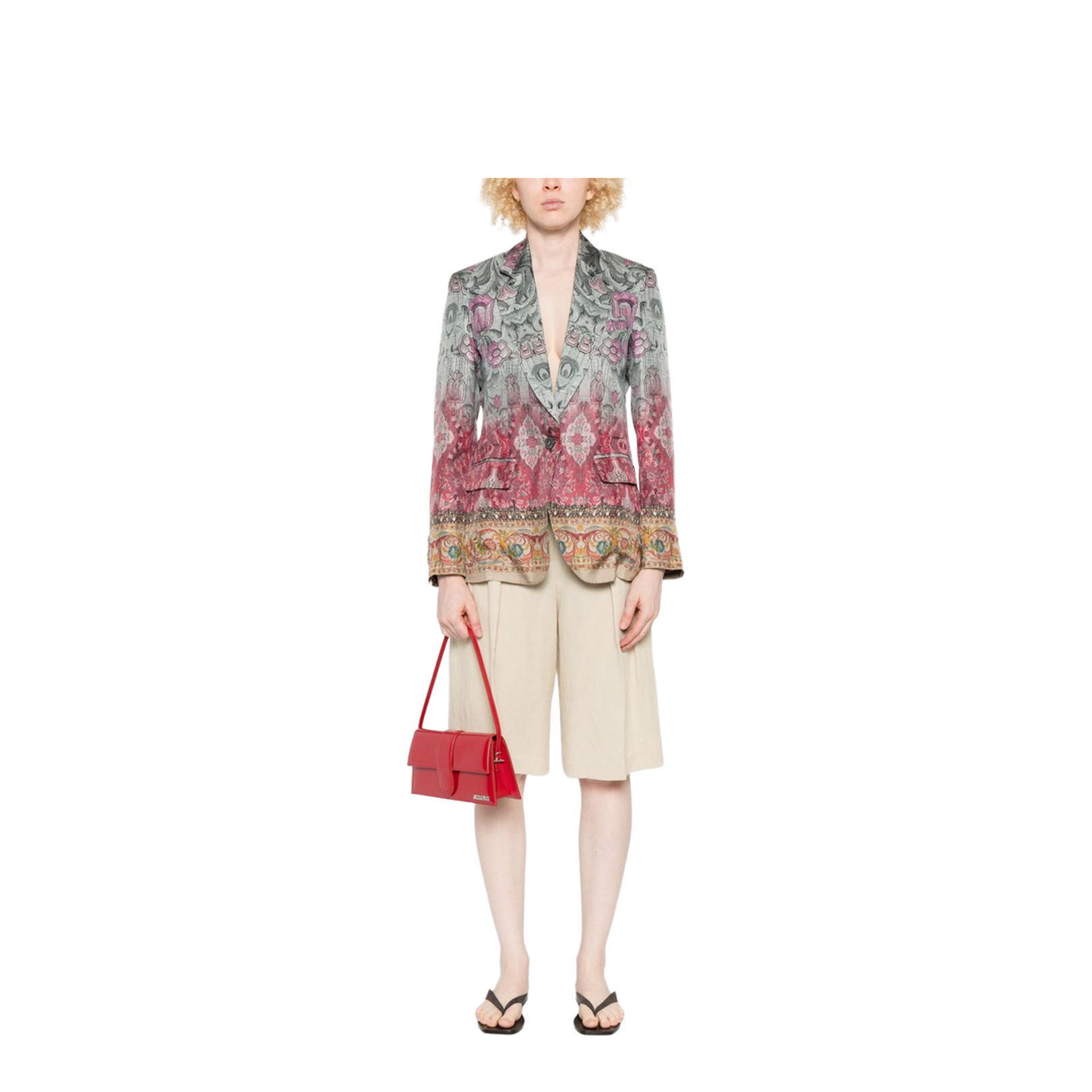 Silk Single-Breasted Jacket