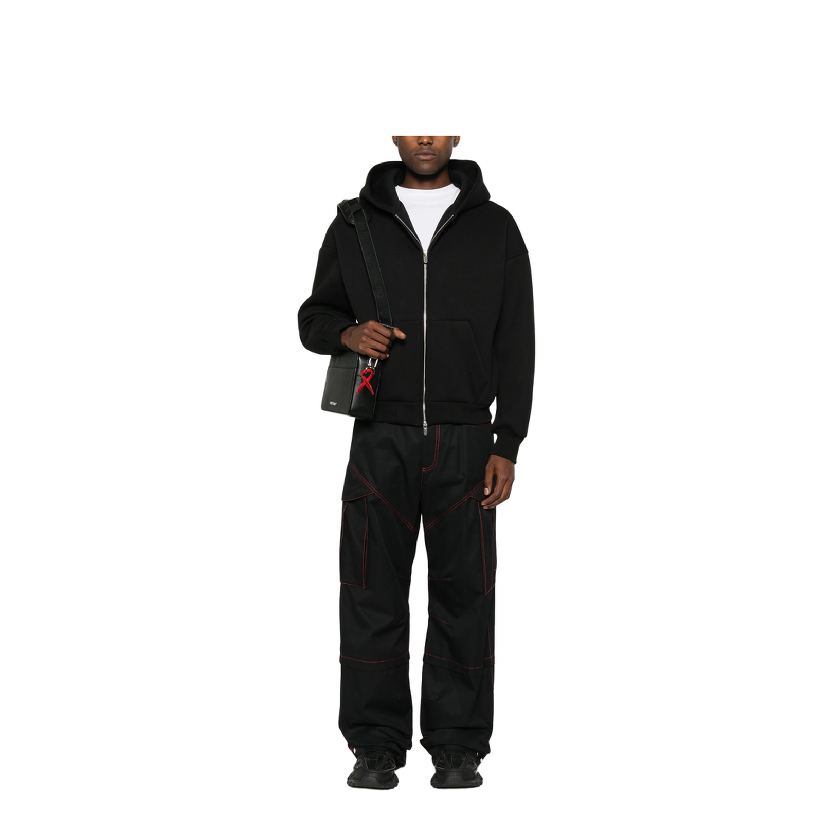 Contrast Stitches Cargo Pants