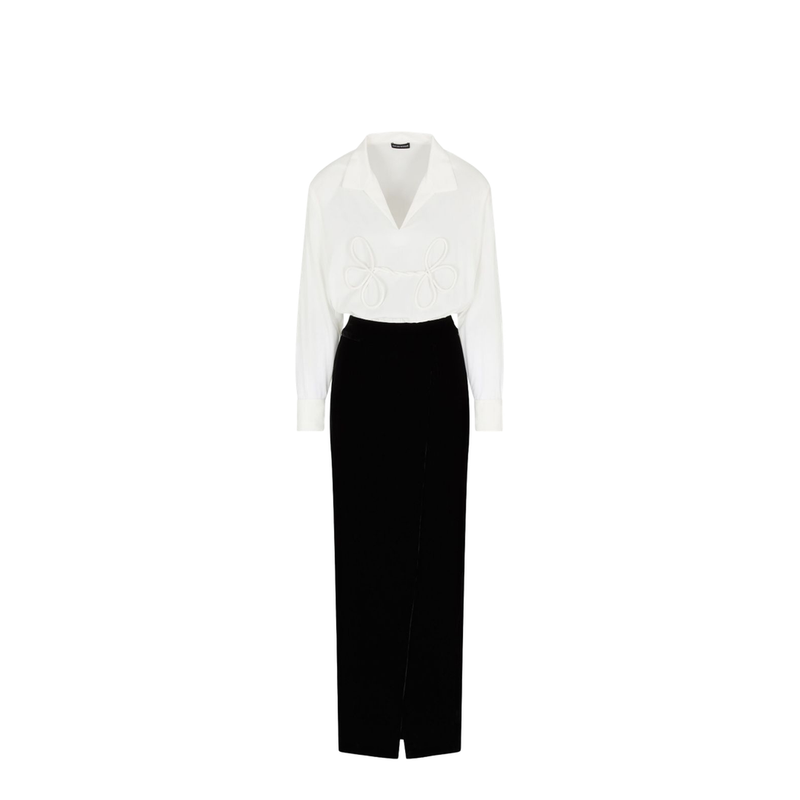 Off-White Velvet Skirt