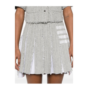 Pleated Tweed Skirt