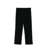 Black Elasticated Waistband Plissé Effect