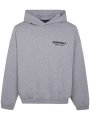 FEAR OF GOD ESSENTIALS raised-logo hoodie grey