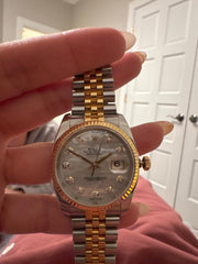 Rolex | Datejust | 116233 | Yellow gold | 36 mm | Gold/Steel | White | Automatic