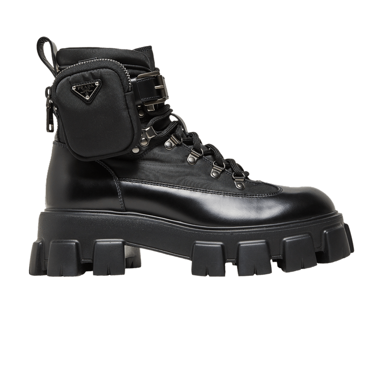 Prada Monolith Boot Brushed Rois Black