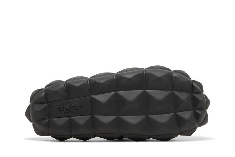 Valentino Roman Stud Turtle Slide Nero