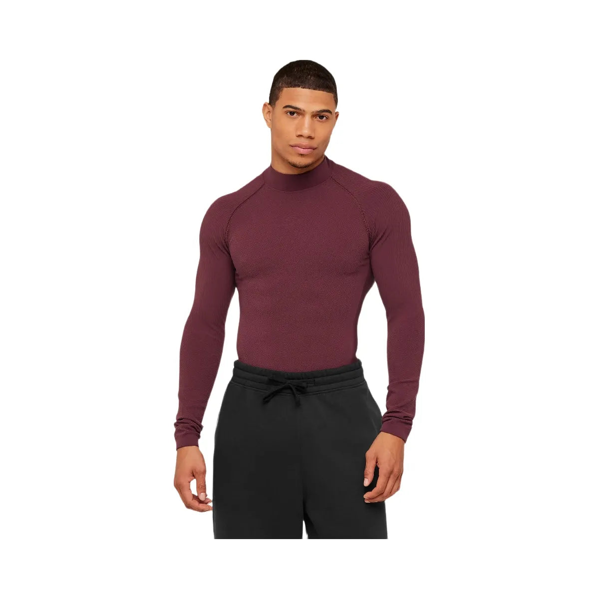 Gymshark Physique Long Sleeve T-Shirt "GS Impact Burgundy GS Cherry Purple"