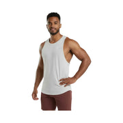 Gymshark React Stringer Slim Fit Light Grey Core Marl