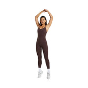 Gymshark Strappy All in One Full length Bodysuit Heritage Brown