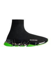 Balenciaga Speed 2.0 Sneaker Clear Sole - Black Neon Green