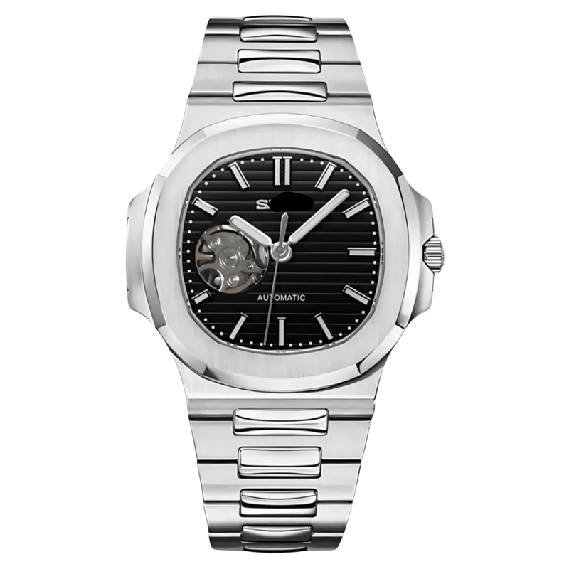 SEIKO MOD NAUTILUS OPEN HEART BLACK