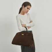 DeMellier The Hudson mocha suede & mocha smooth