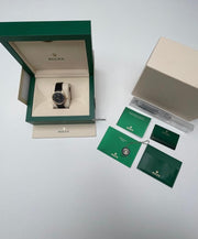Rolex | 1908 | 52508 | Yellow gold | 39 mm | Crocodile skin | Black