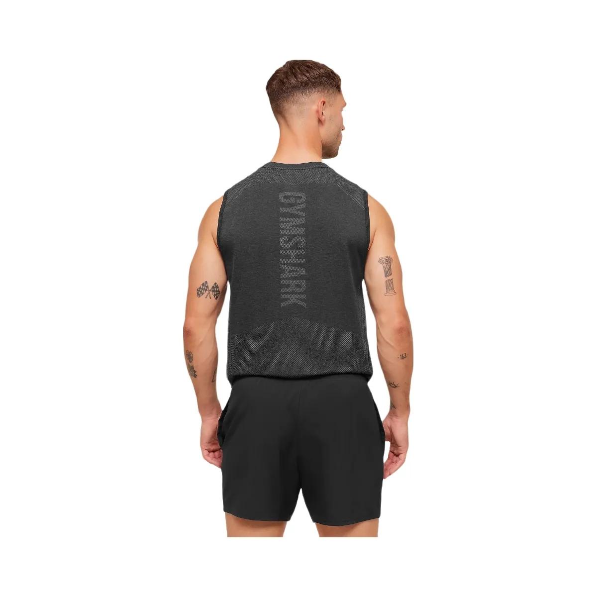 Gymshark Lightweight Seamless Tank Black/Silhouette Grey