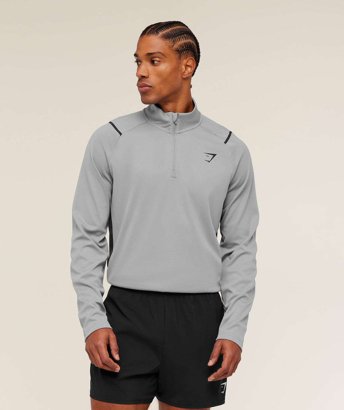 Gymshark Arrival Contrast 1/4 Zip Smokey Grey
