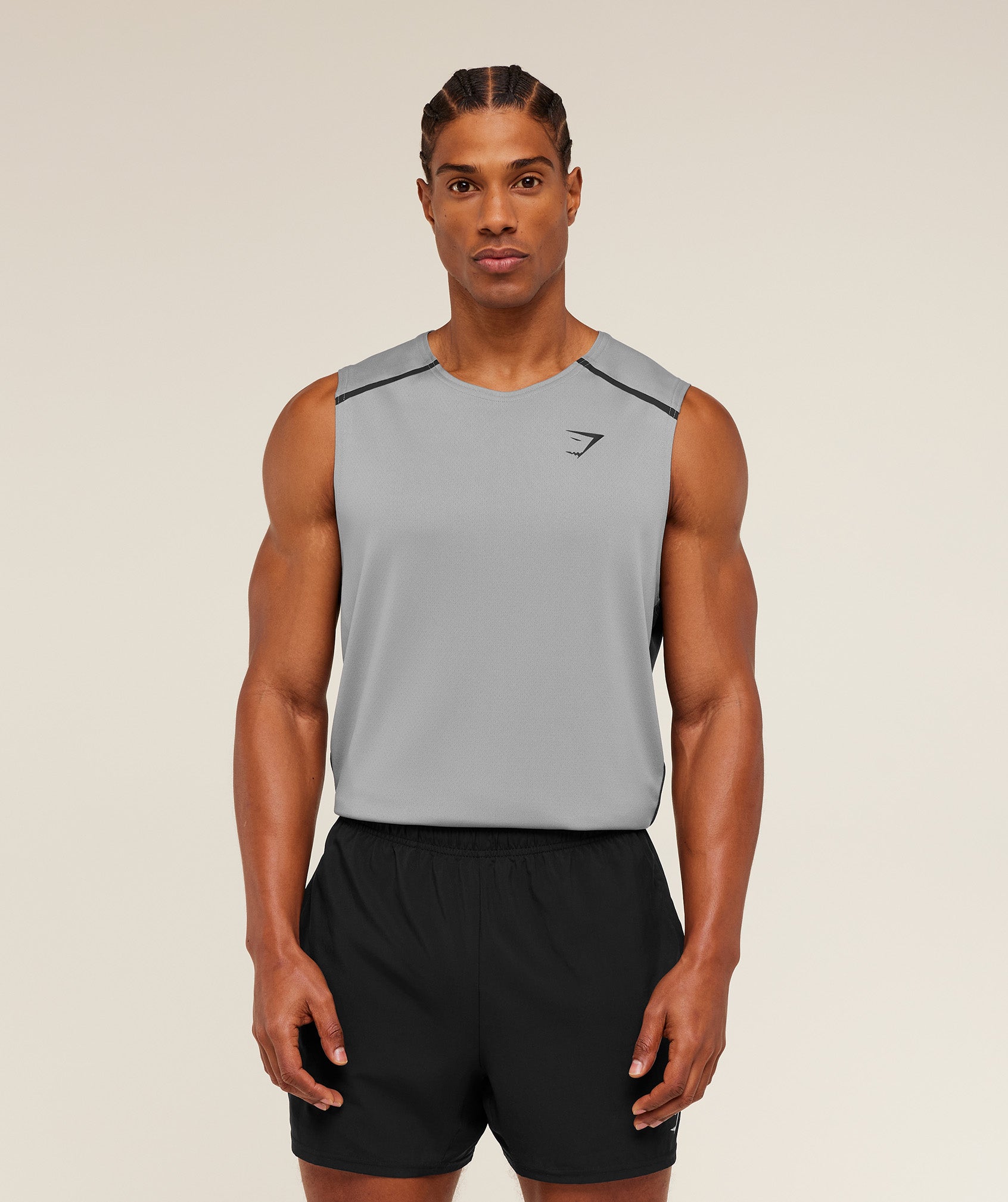 Gymshark Arrival Contrast Tank -  Smokey Grey /  Onyx Grey