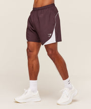 Gymshark Arrival Block 6" Shorts Cherry Purple