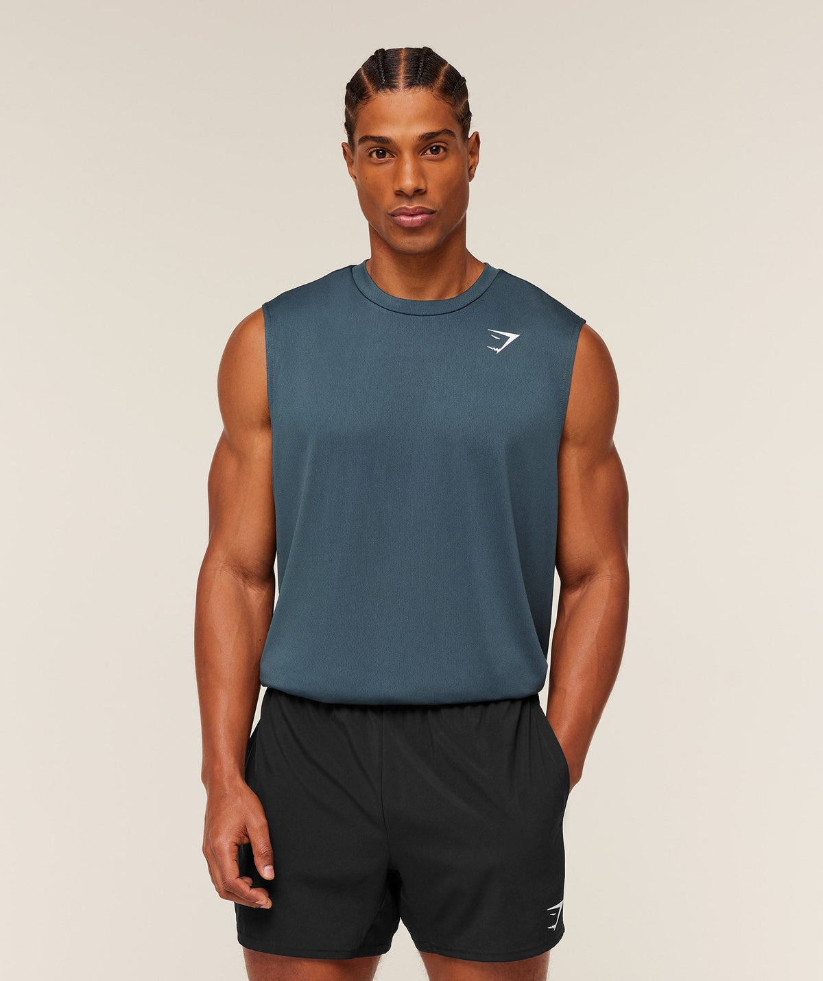 Gymshark Arrival Oversized Tank GS Stealth Blue