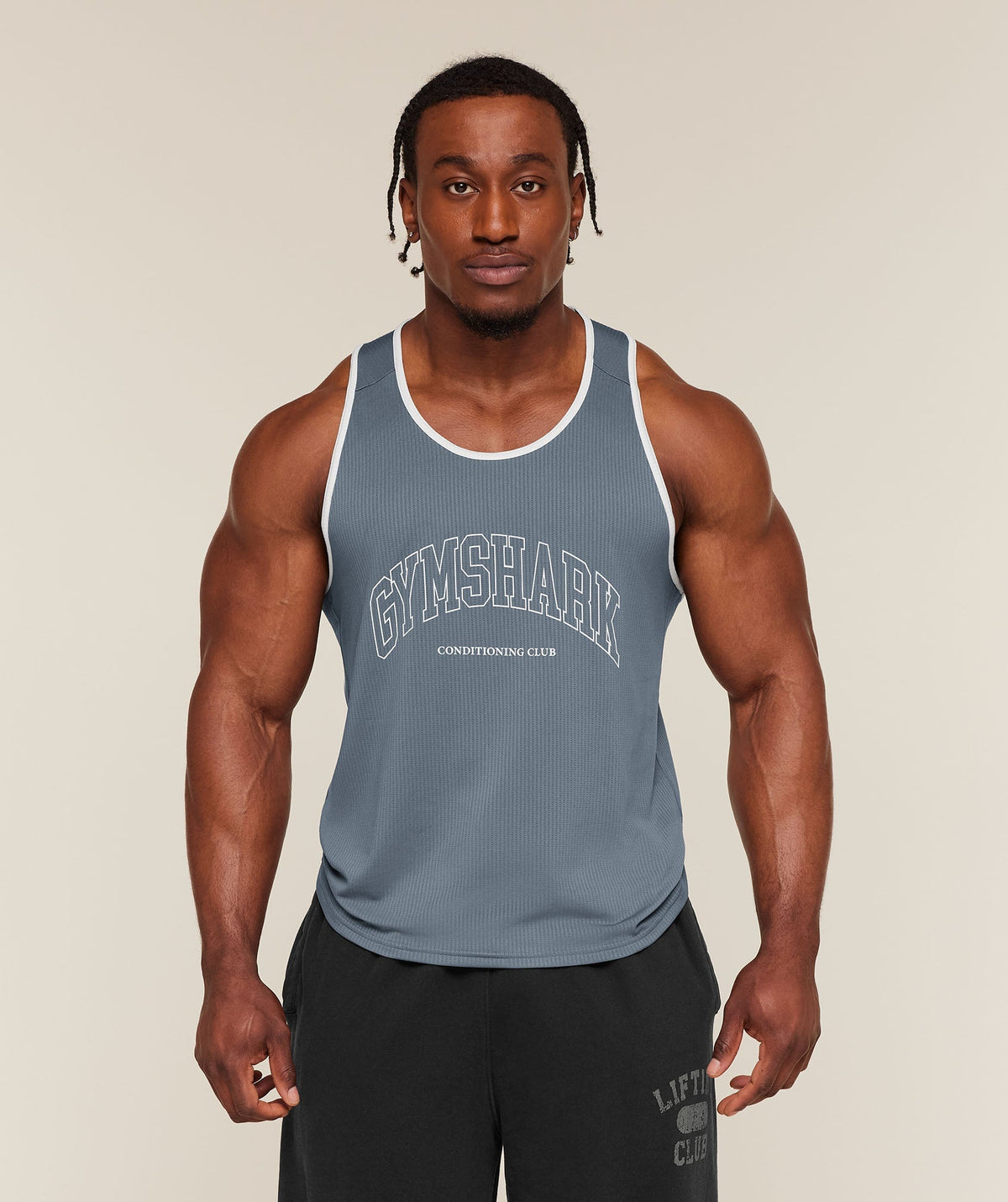 Gymshark Collegiate Tech Tank Iron Blue