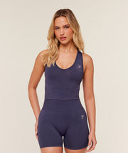Gymshark Washed Crop Tank - GS Midnight Purple/WASH