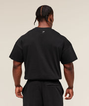 Gymshark Fade Graphic T-Shirt extreme oversized fit GS Black