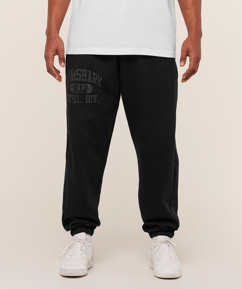 Gymshark Athletic Division Graphic Joggers GS Black