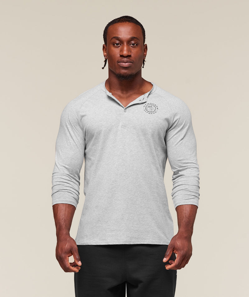 Gymshark Legacy Henley - Light Grey Marl