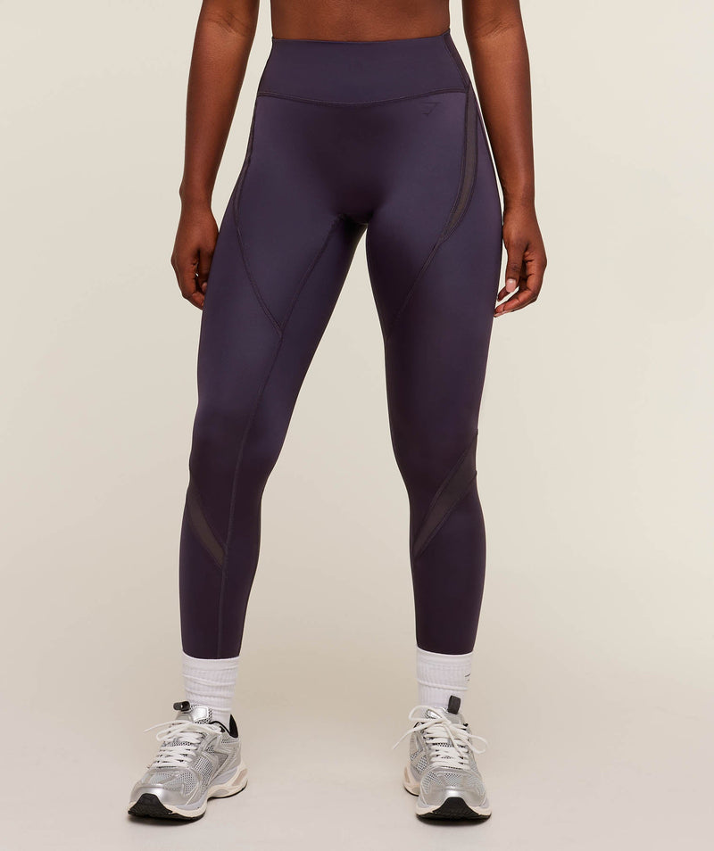 Gymshark Mesh Panel Legging - Midnight Purple