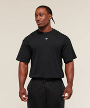 Power T-Shirt oversized fit Black/Oat White