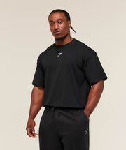 Power T-Shirt oversized fit Black/Oat White