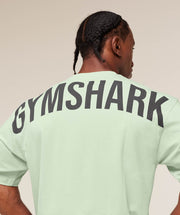 Gymshark Power T-Shirt oversized fit Clay Green