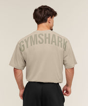 Power T-Shirt oversized fit Mushroom Grey