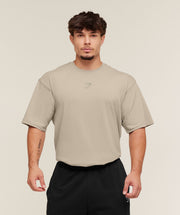 Power T-Shirt oversized fit Mushroom Grey