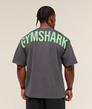 Gymshark Power T-Shirt oversized fit Onyx Grey