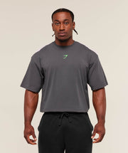 Gymshark Power T-Shirt oversized fit Onyx Grey