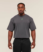 Gymshark Power T-Shirt oversized fit Onyx Grey