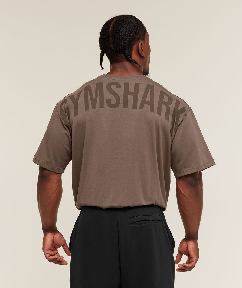 Power T-Shirt oversized fit Soft Brown