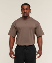 Power T-Shirt oversized fit Soft Brown