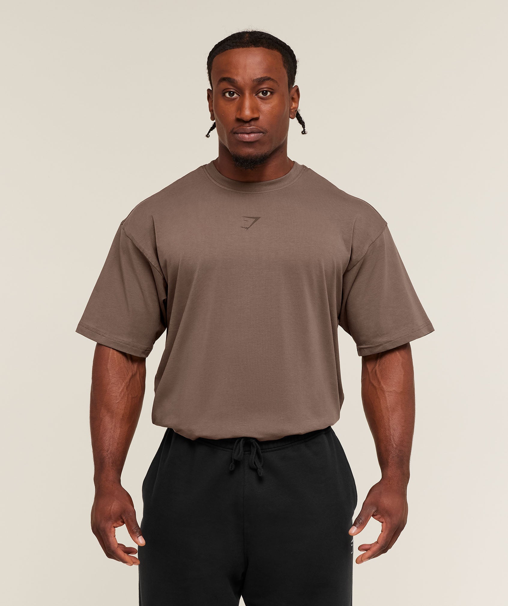 Power T-Shirt oversized fit Soft Brown