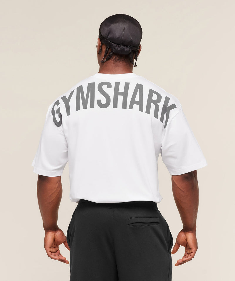 Gymshark Power T-Shirt oversized fit White