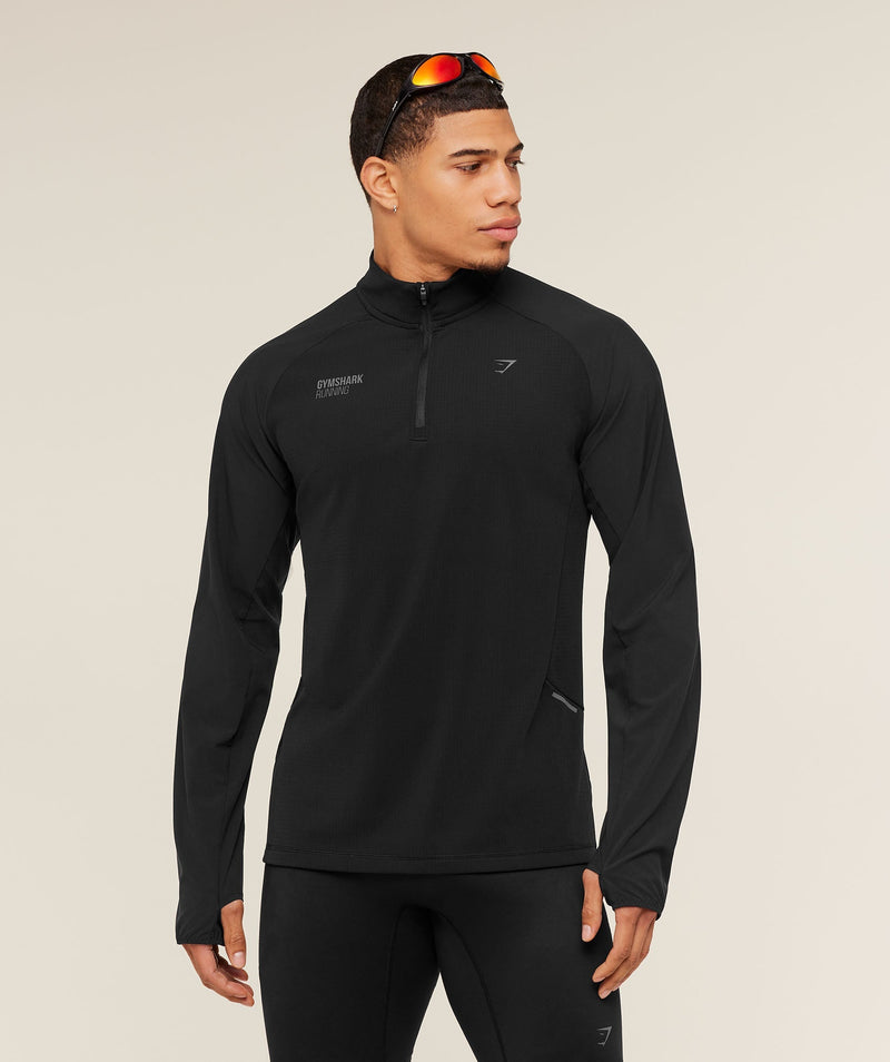 Gymshark Running Elite 1/4 Zip Black