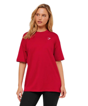 Women's Gymshark Training Oversized T-Shirt Carmine Red