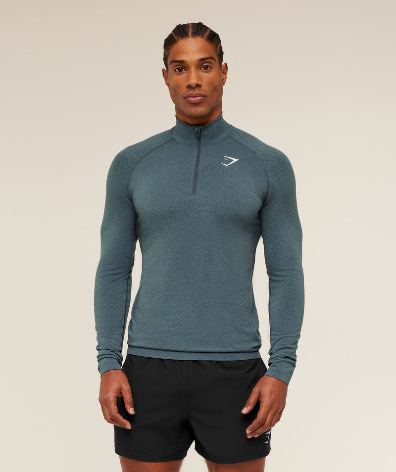 Gymshark Vital 1/4 Zip -  Iron Blue /  Stealth Blue