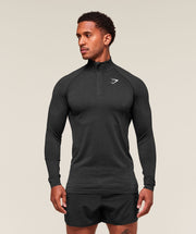 Gymshark Vital 1/4 Zip - Black/Silhouette Grey