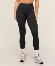 Women's Gymshark Vital Warm Leggings Black Marl