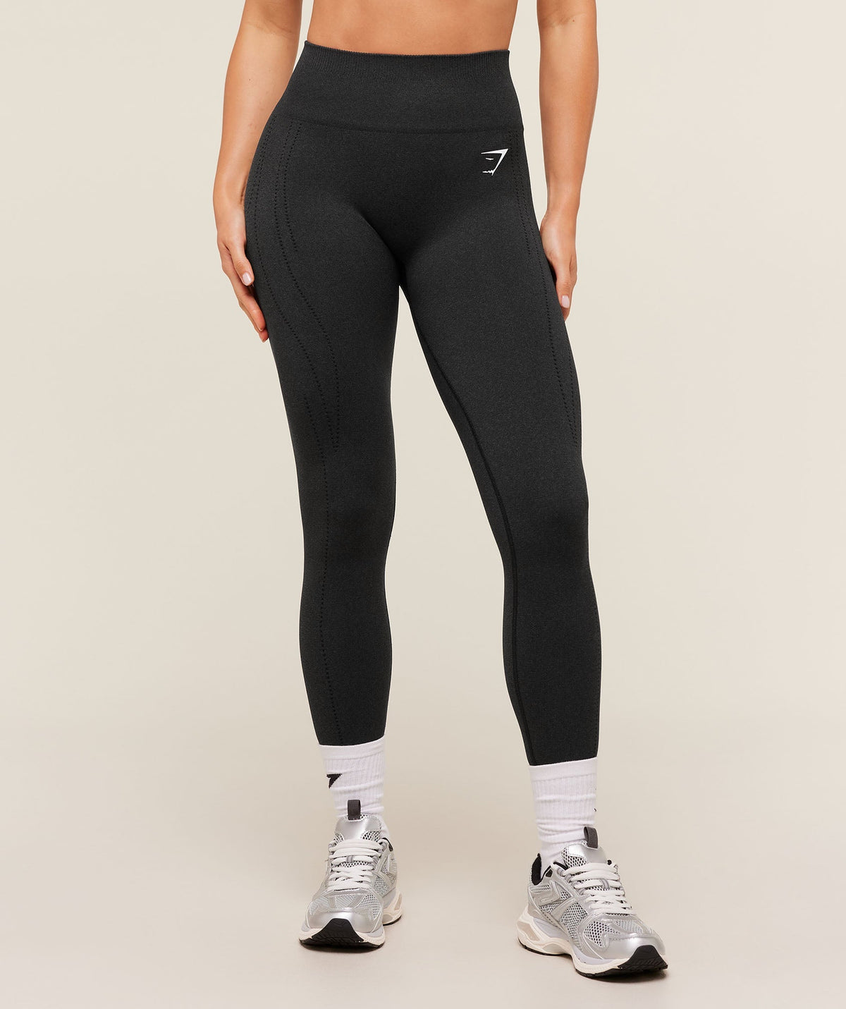 Women's Gymshark Vital Warm Leggings Black Marl