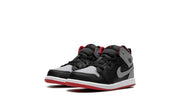 Air Jordan 1 Mid Black/Cement Grey-Fire Red-White